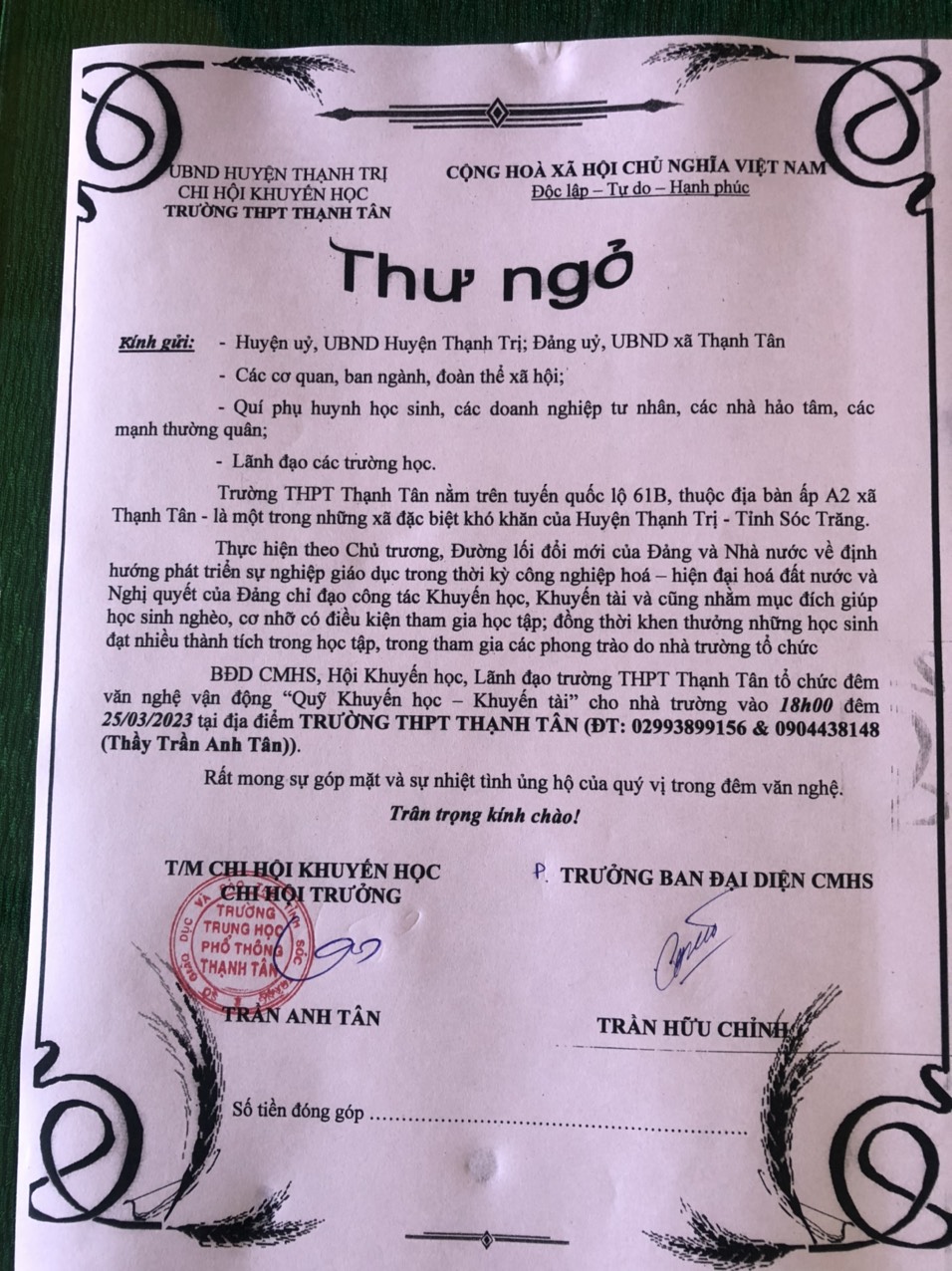 Tổ chức đêm văn nghệ gây quỹ khuyến học, khuyến tài cho học sinh nghèo vượt khó năm 2023
