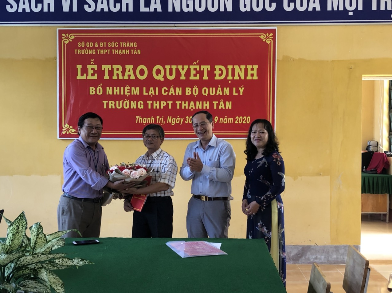 LỄ CÔNG BỐ BỔ NHIỆM CÁN BỘ QUẢN LÝ TRƯỜNG THPT THẠNH TÂN NHIỆM KỲ 2020-2025